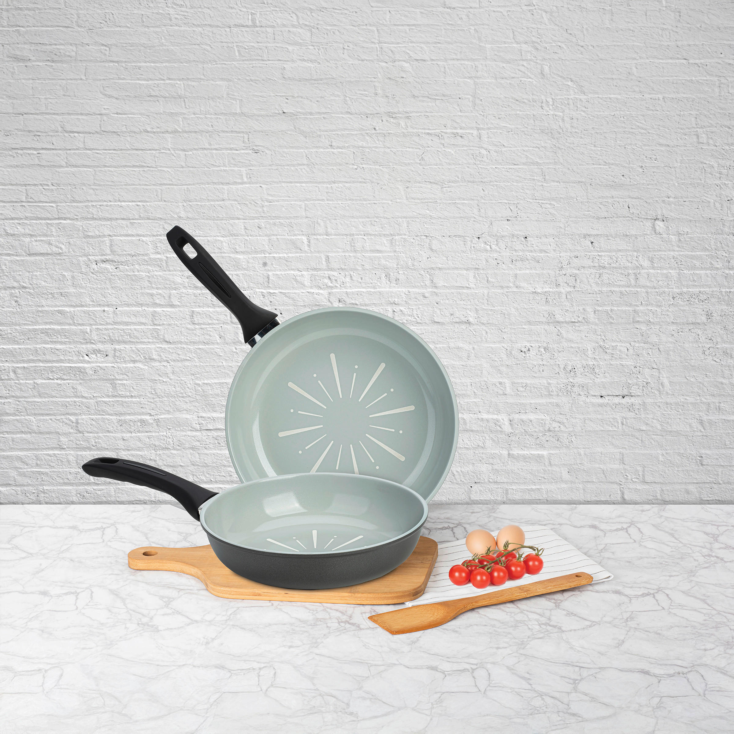 Thumbnail - POCOline Pfannenset grau Aluminium 2 tlg.