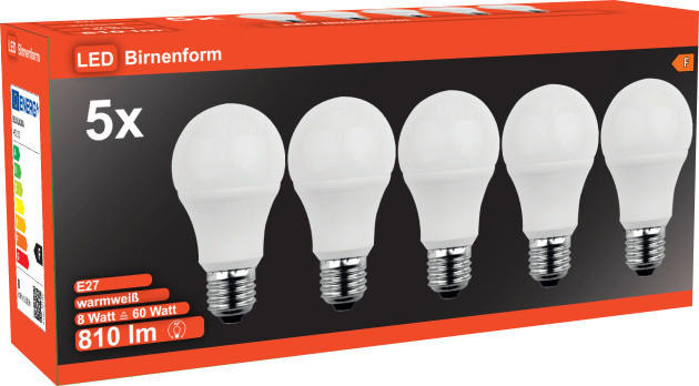Blulaxa Leuchtmittel 49233 E27 LED-Leuchtmittel_5erPack E27 - weiß (6,00cm) - Blulaxa