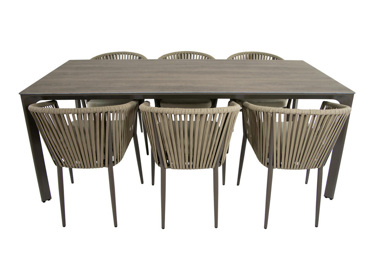 AXI Outdoor Living Gartensitzgruppe Resi taupe Metall B/H/L: ca. 100x79x200 cm Resi - taupe (200,00/100,00/79,00cm) - AXI Outdoor Living