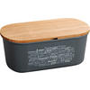 Kesper Brotbox grau Kunststoff B/H/L: ca. 20x14,5x34 cm Brotbox - natur/grau (34,00/20,00/14,50cm) - Kesper