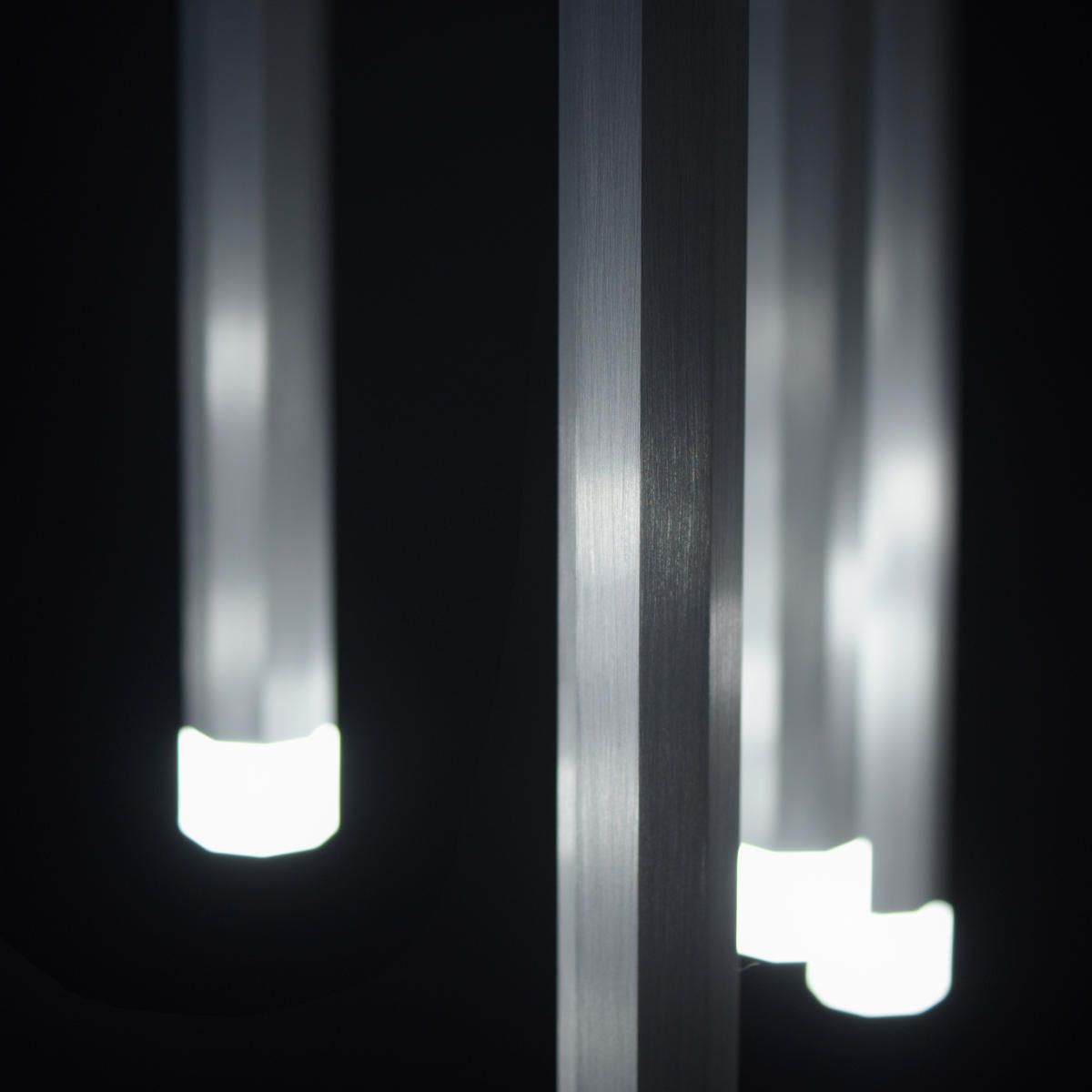 Just Light LED-Pendelleuchte BRUNO 15206-95 Alu Eisen Aluminium B/H/T: ca. 89x120x30 cm 10.0 Brennstellen BRUNO - Alu (89,00/120,00/30,00cm) - Just Light