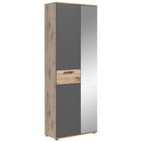 Garderobenschrank Mason Nox Oak Nachbildung dunkelgrau B/H/T: ca. 70x200x37 cm Mason - dunkelgrau (70,00/200,00/37,00cm)