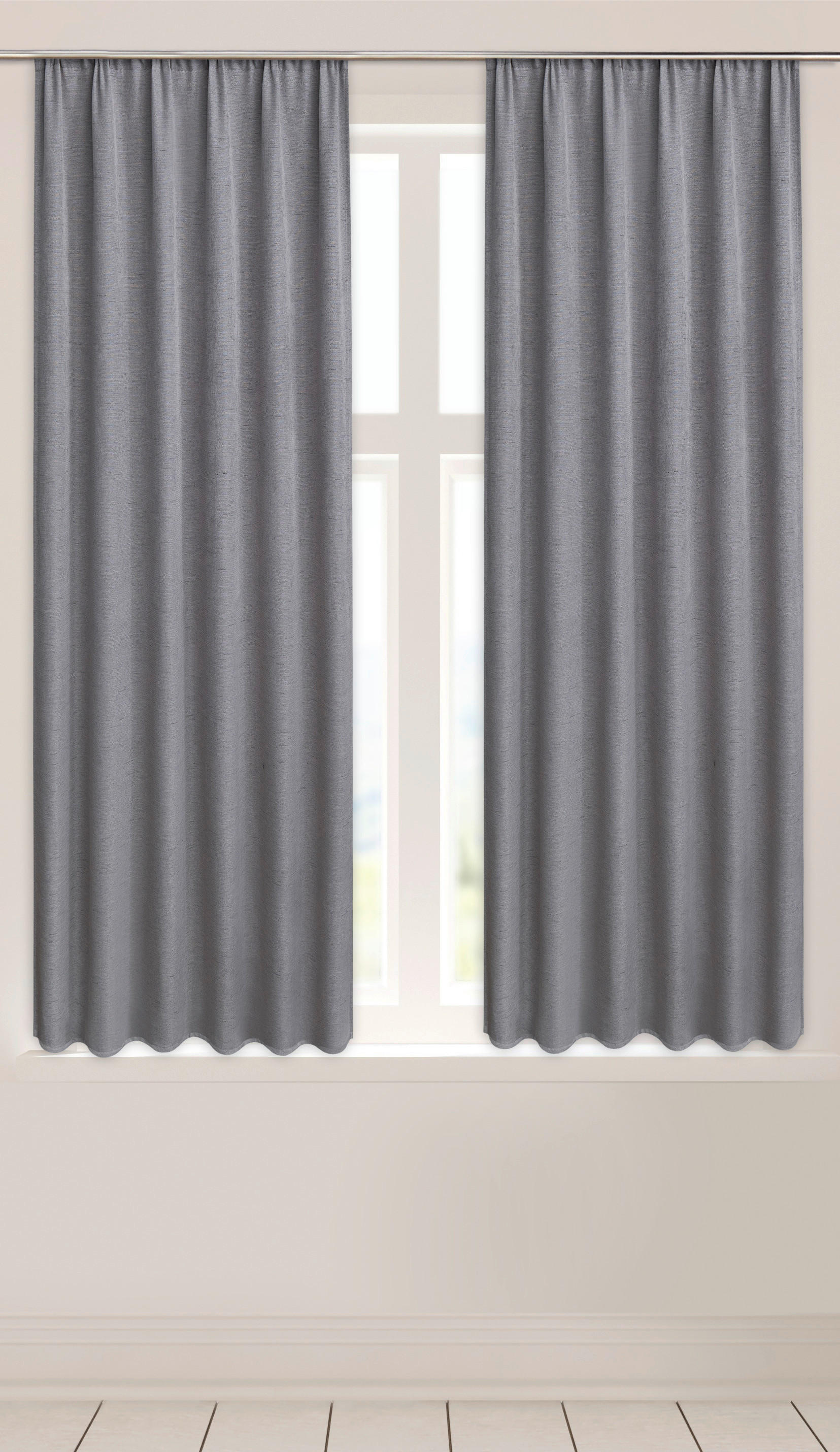 Verdunklungsvorhang Henry grau B/L: ca. 135x175 cm Henry - grau (135,00/175,00cm) - silver edition