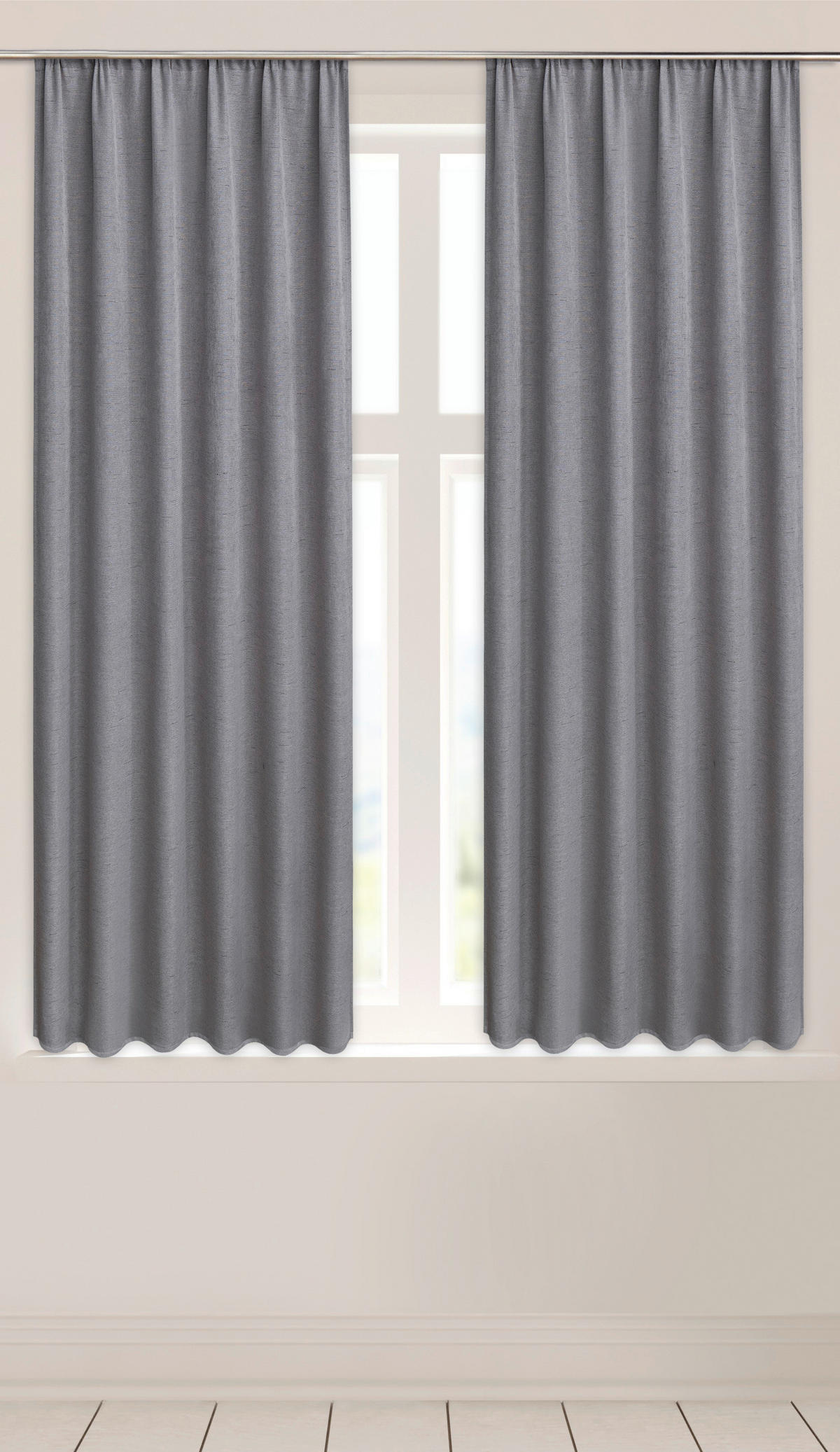 Verdunklungsvorhang Henry grau B/L: ca. 135x175 cm Henry - grau (135,00/175,00cm) - silver edition