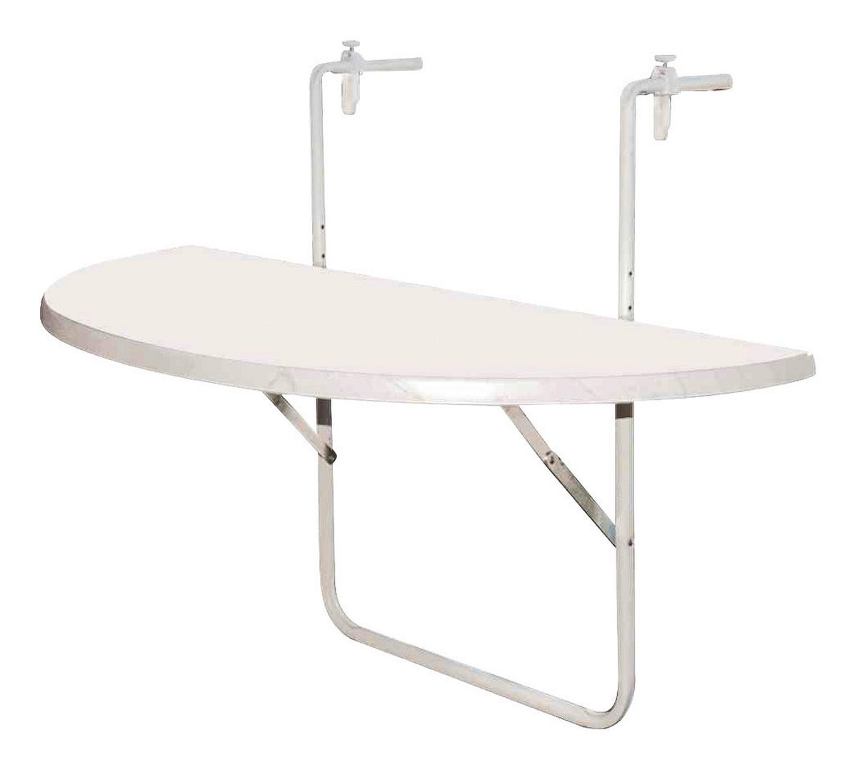 Alco Tisch weiß Kunststoff B/H/L: ca. 50x68x100 cm Balkonhängetisch - weiß (100,00/50,00/68,00cm) - Alco