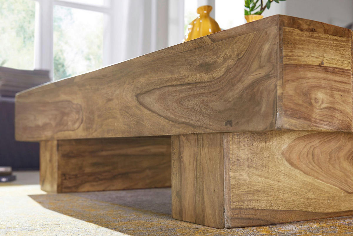 Couchtisch natur B/H/T: ca. 120x30x45 cm Couchtisch - natur (120,00/30,00/45,00cm) - Wohnling