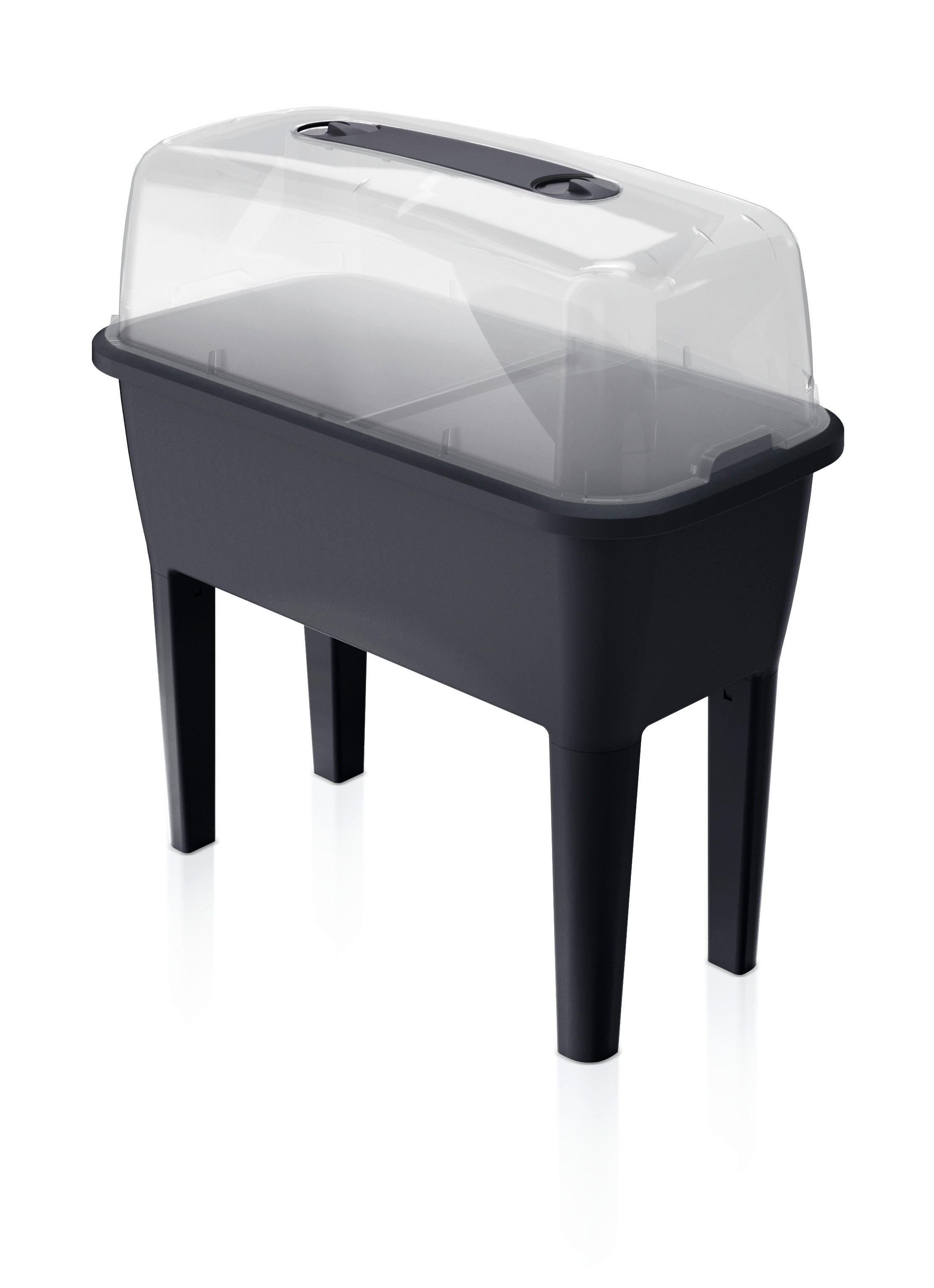 Prosperplast Hochbeet RESPANA PLANTER anthrazit Kunststoff B/H/L: ca. 38,7x82x77 cm RESPANA PLANTER - anthrazit (77,00/38,70/82,00cm) - Prosperplast