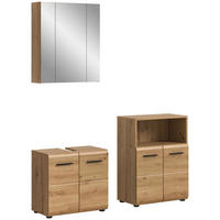 Badezimmer-Set Ice Artisan Oak Nachbildung B/H/T: ca. 135x185x30 cm Ice - (135,00/185,00/30,00cm) - xonox.home