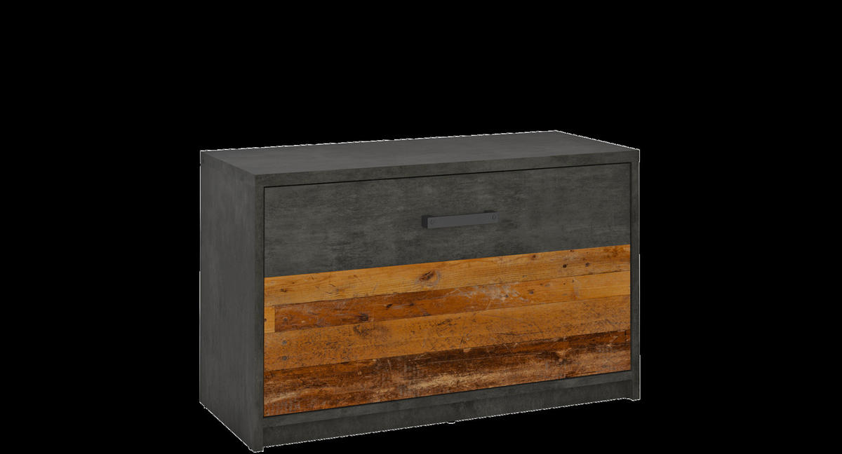 Sitzbank Perugia Fresko Nachbildung Old Wood Nachbildung B/H/T: ca. 80x50x34 cm Perugia - (80,00/50,00/34,00cm)