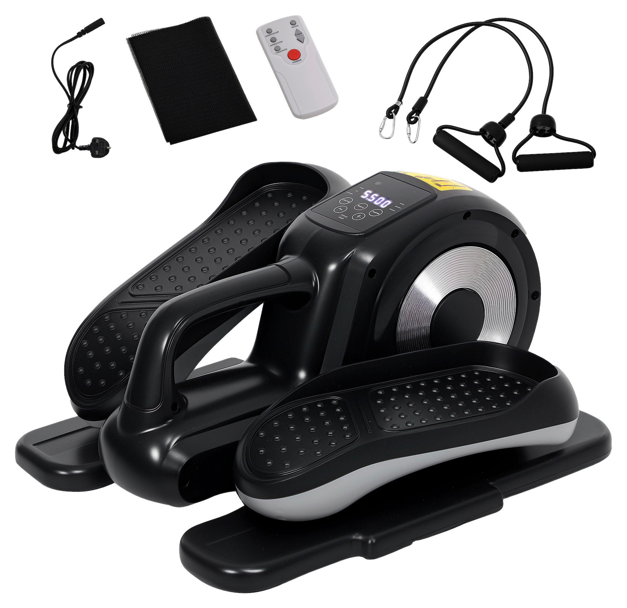 SPORTNOW Mini-Ellipsentrainer schwarz Stahl B/H/L: ca. 38x25x45 cm Mini-Ellipsentrainer - schwarz (45,00/38,00/25,00cm) - SPORTNOW