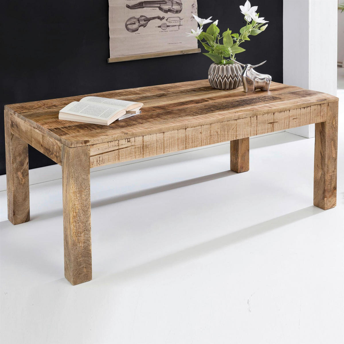 Couchtisch braun B/H/T: ca. 110x47x60 cm Couchtisch - braun (110,00/47,00/60,00cm) - Wohnling