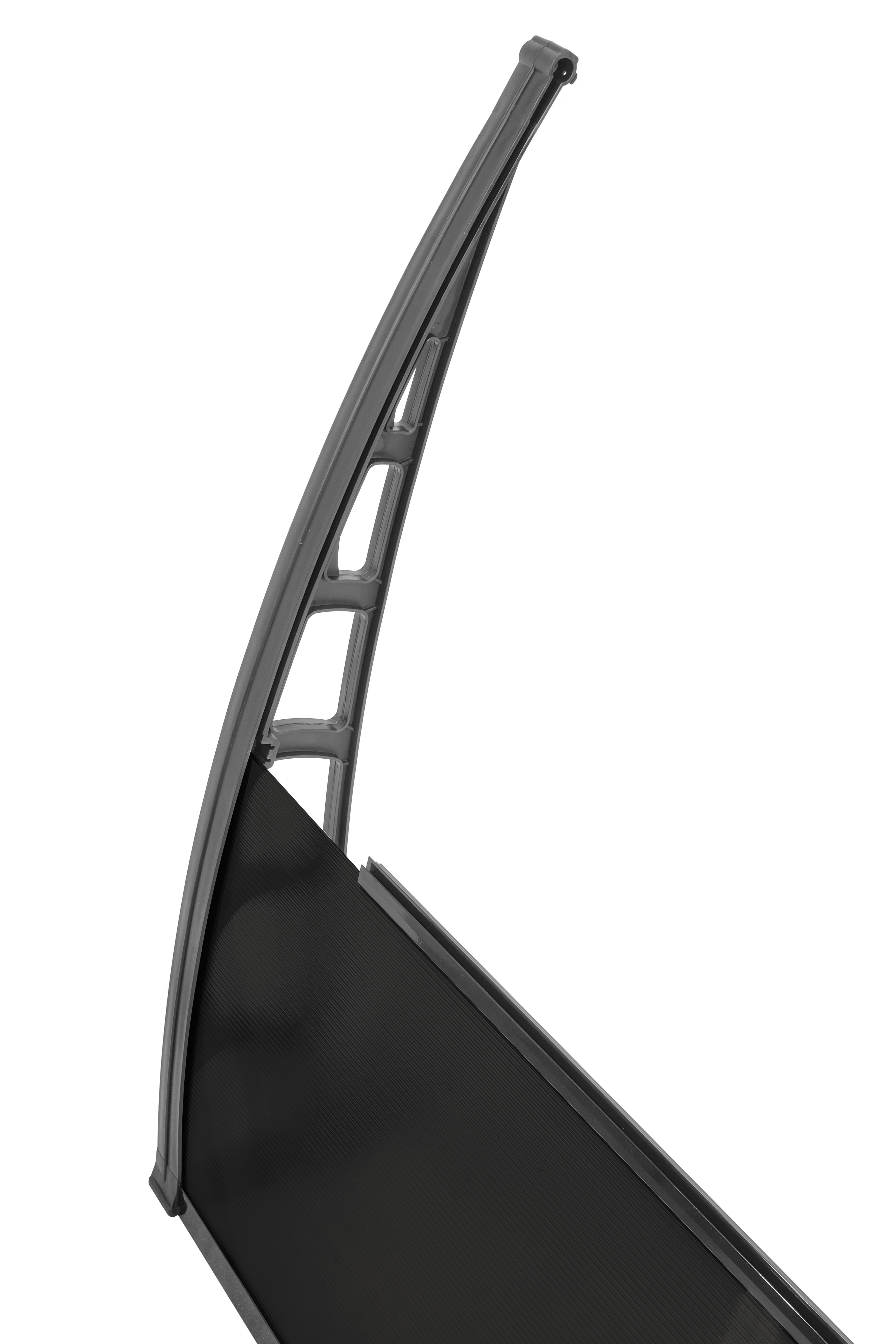 Brosplast Vordach schwarz B/H/L: ca. 240x23x105 cm Vordach_GRDNL003 - schwarz (105,00/240,00/23,00cm) - Brosplast