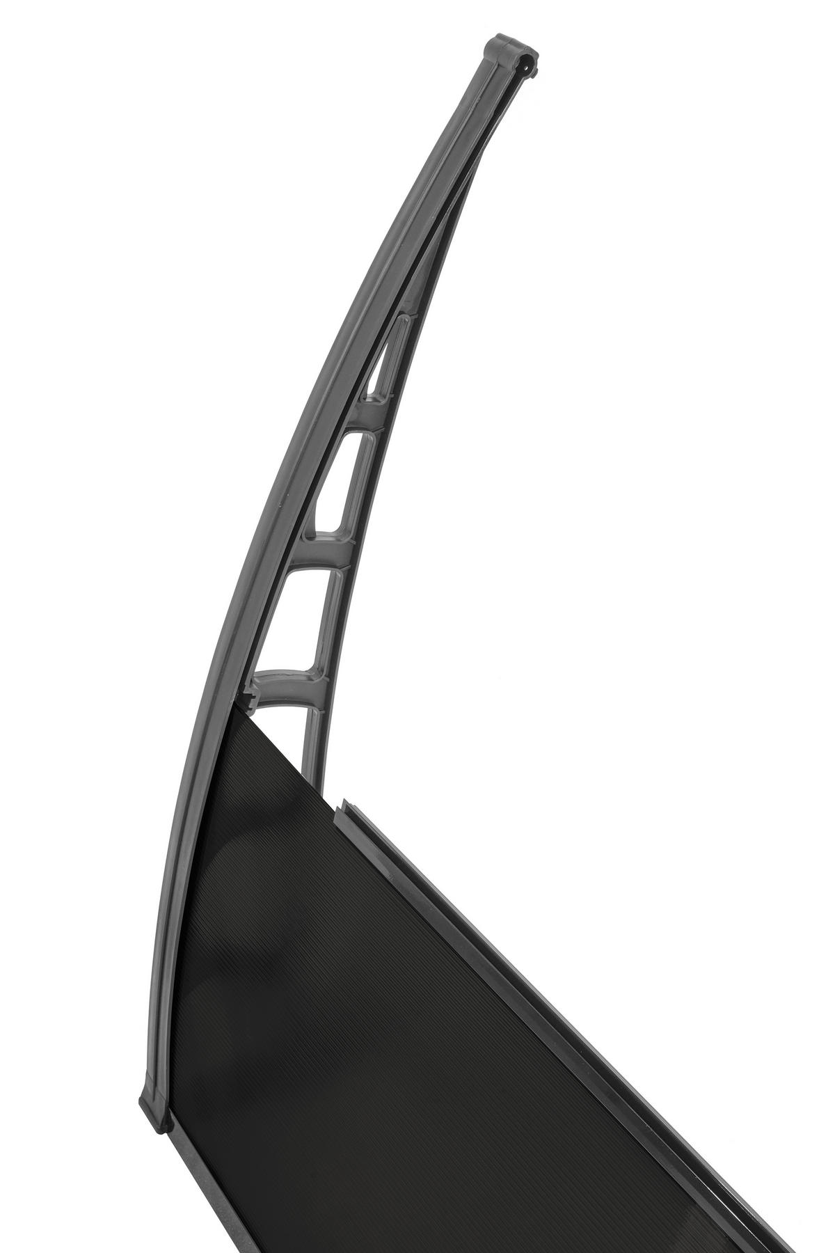 Brosplast Vordach schwarz B/H/L: ca. 240x23x105 cm Vordach_GRDNL003 - schwarz (105,00/240,00/23,00cm) - Brosplast