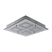 Näve Leuchten LED Deckenleuchte NV1223942 Chrom Metall B/H/T: ca. 36x6x36 cm null 1 Brennstellen Mirror - Chrom (36,00/6,00/36,00cm) - Näve Leuchten