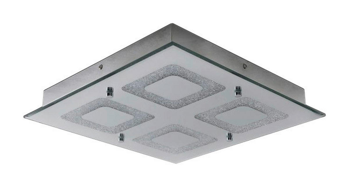 Näve Leuchten LED Deckenleuchte NV1223942 Chrom Metall B/H/T: ca. 36x6x36 cm null 1 Brennstellen Mirror - Chrom (36,00/6,00/36,00cm) - Näve Leuchten