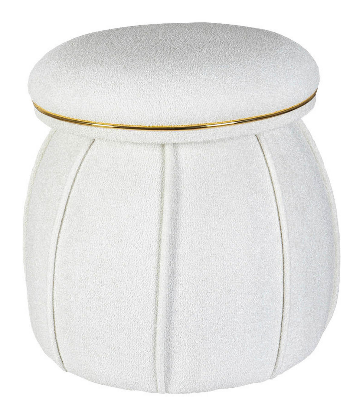 360 Living Hocker Corin 110 weiß gold H/D: ca. 51,5x51,5 cm Corin 110 - gold/weiß (51,50/51,50cm) - 360 Living