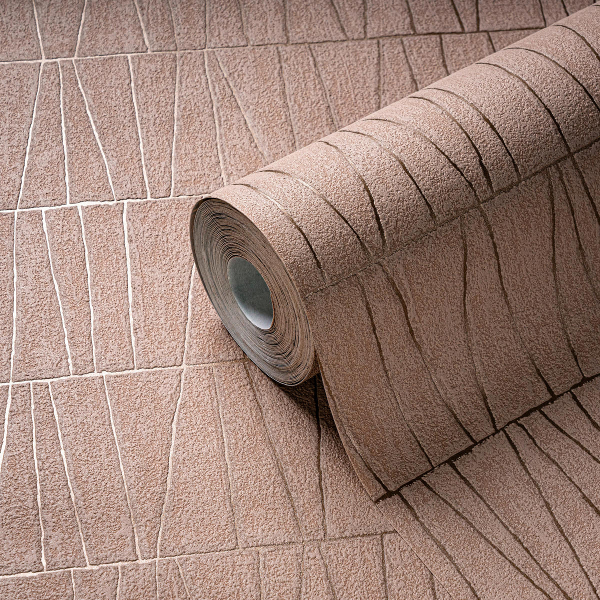 A.S.Création Vliestapete gold altrosa B/H/D: ca. 53x1005x8,4 cm Vliestapete - gold/altrosa (8,40/1005,00cm) - A.S.Creation