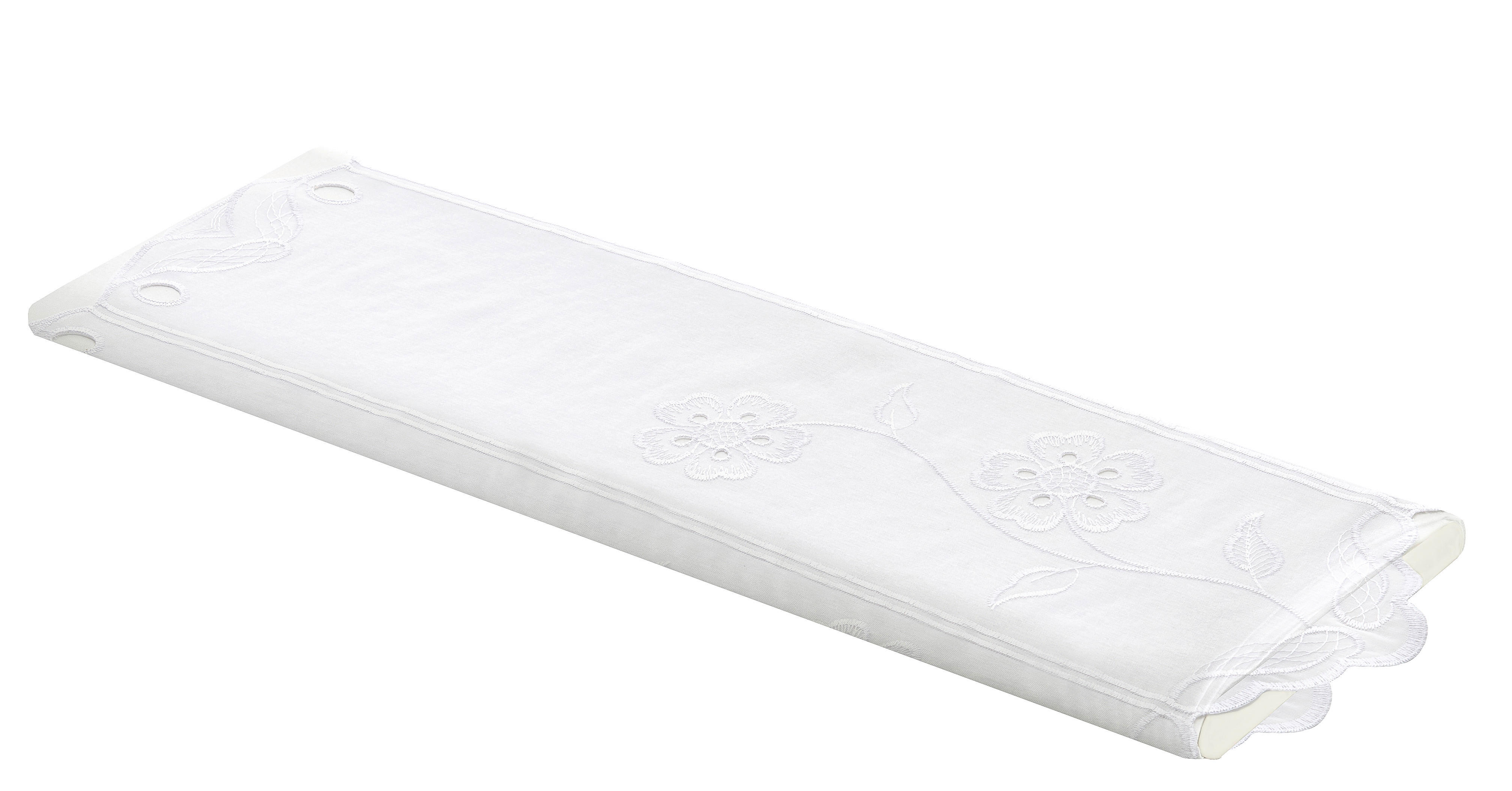 Scheibengardinen-Meterware Amore weiß H: ca. 60 cm Amore - weiß (60,00cm)