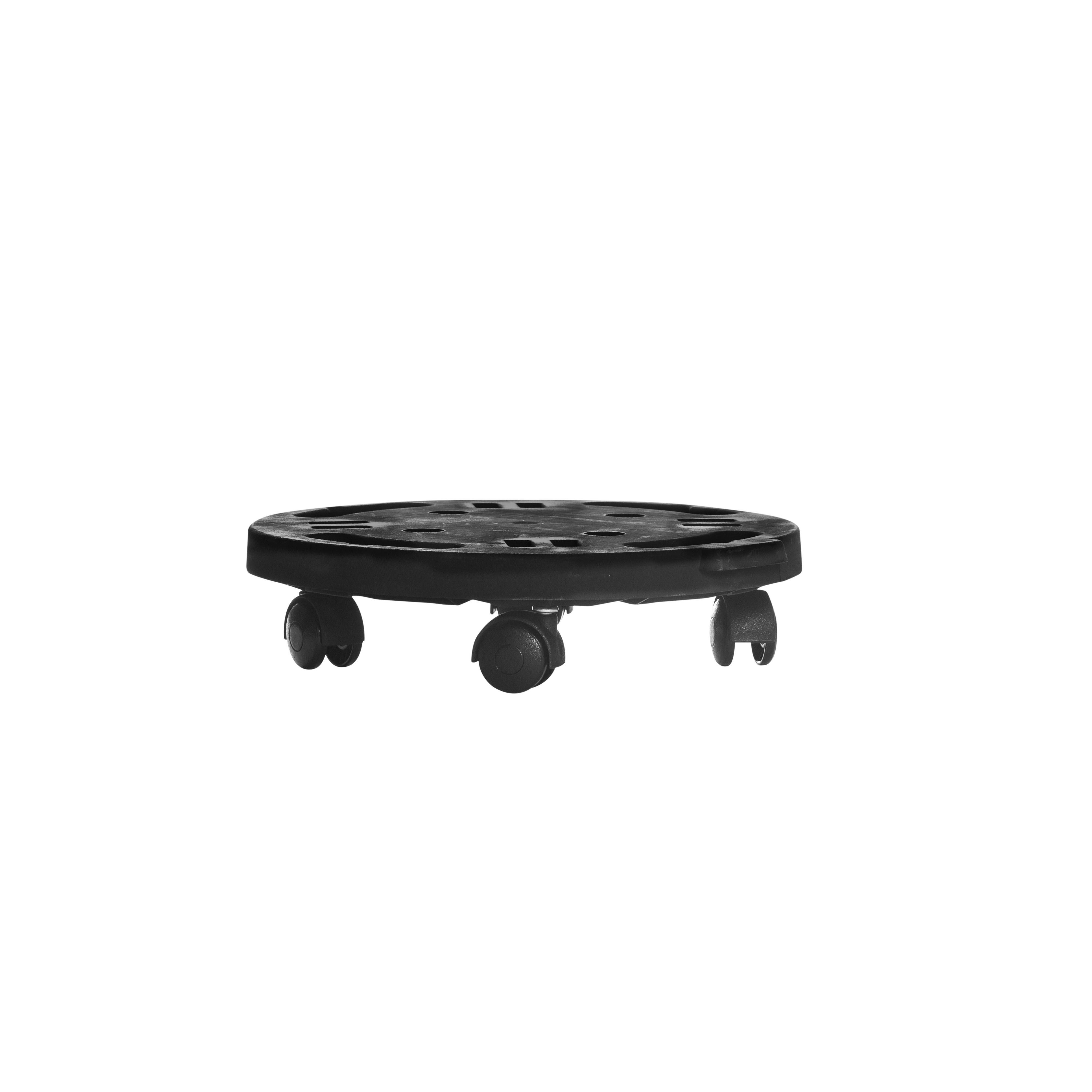 Dolly Transportroller schwarz B/H/L: ca. 30x7x30 cm Transportroller_mit_Rädern rund - schwarz (30,00/30,00/7,00cm) - Dolly