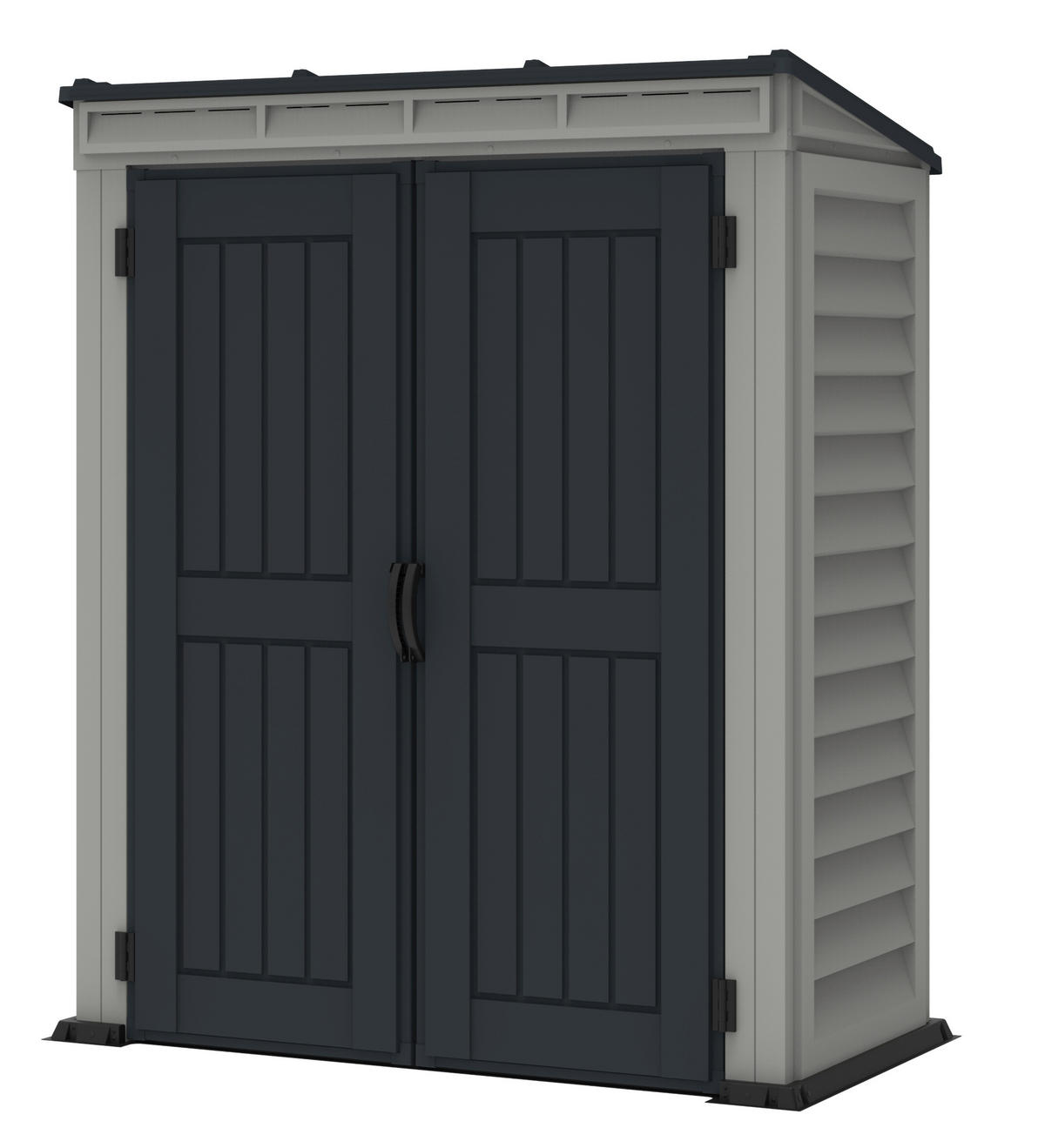 VCM Gerätehaus grau B/H/L: ca. 171x202x92 cm Gerätehaus mit Drehtür - grau (92,00/171,00/202,00cm) - VCM