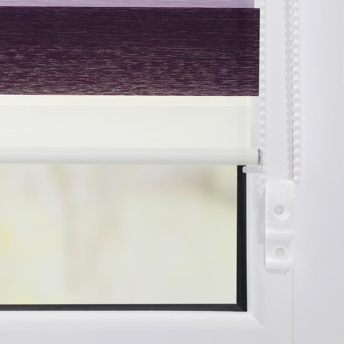 Doppelrollo Duo lila B/L: ca. 90x150 cm Duo - lila/weiß (90,00/150,00cm) - LICHTBLICK
