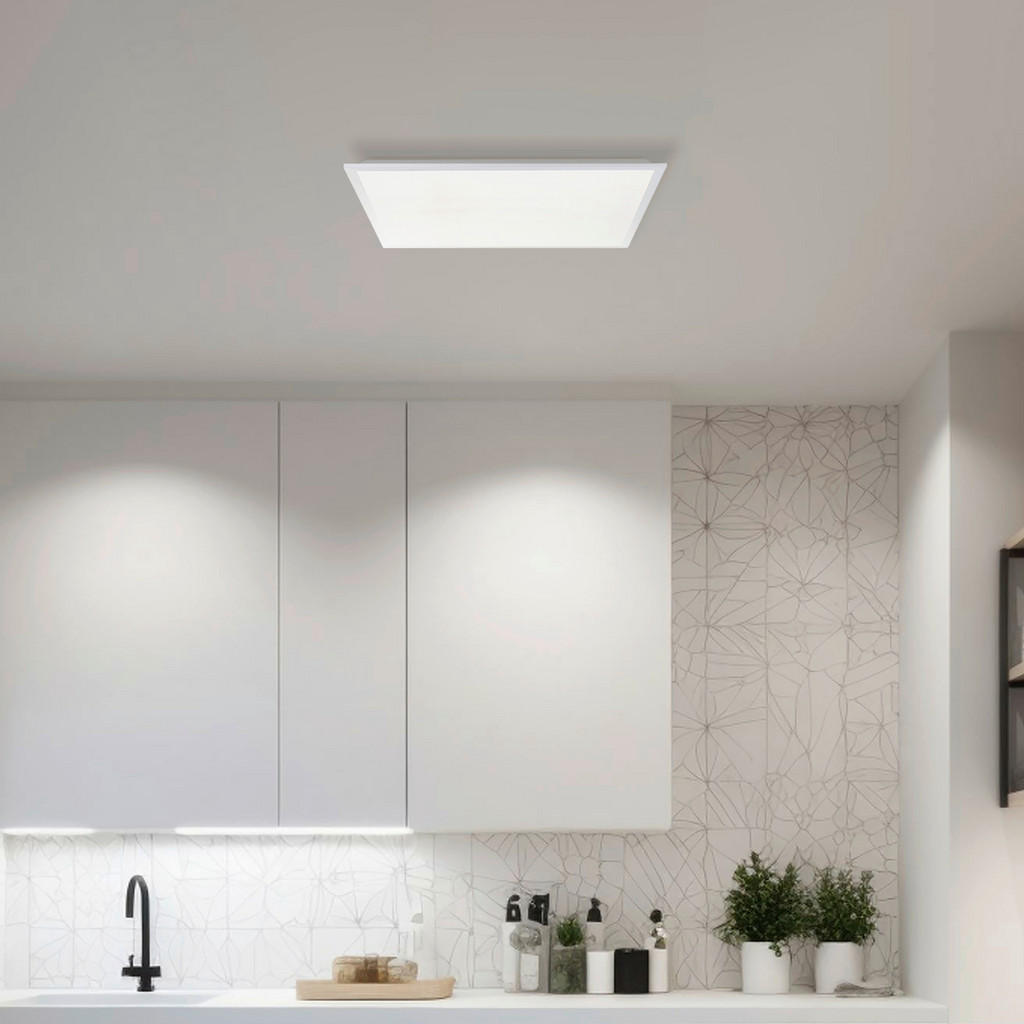 Thumbnail - Brilliant LED-Deckenleuchte weiß Metall Kunststoff B/H/L: ca. 63x7,5x63 cm