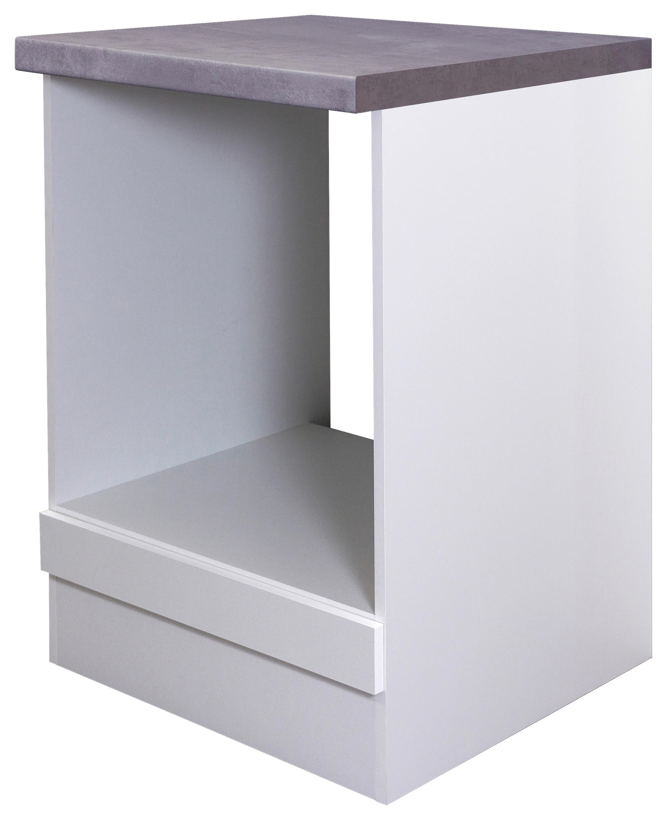 Herdumbauschrank Vita weiß matt B/H/T: ca. 60x85x60 cm Vita - Beton/weiß (60,00/85,00/60,00cm) - Flex-Well