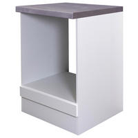 Herdumbauschrank Vita weiß matt B/H/T: ca. 60x85x60 cm Vita - Beton/weiß (60,00/85,00/60,00cm) - Flex-Well