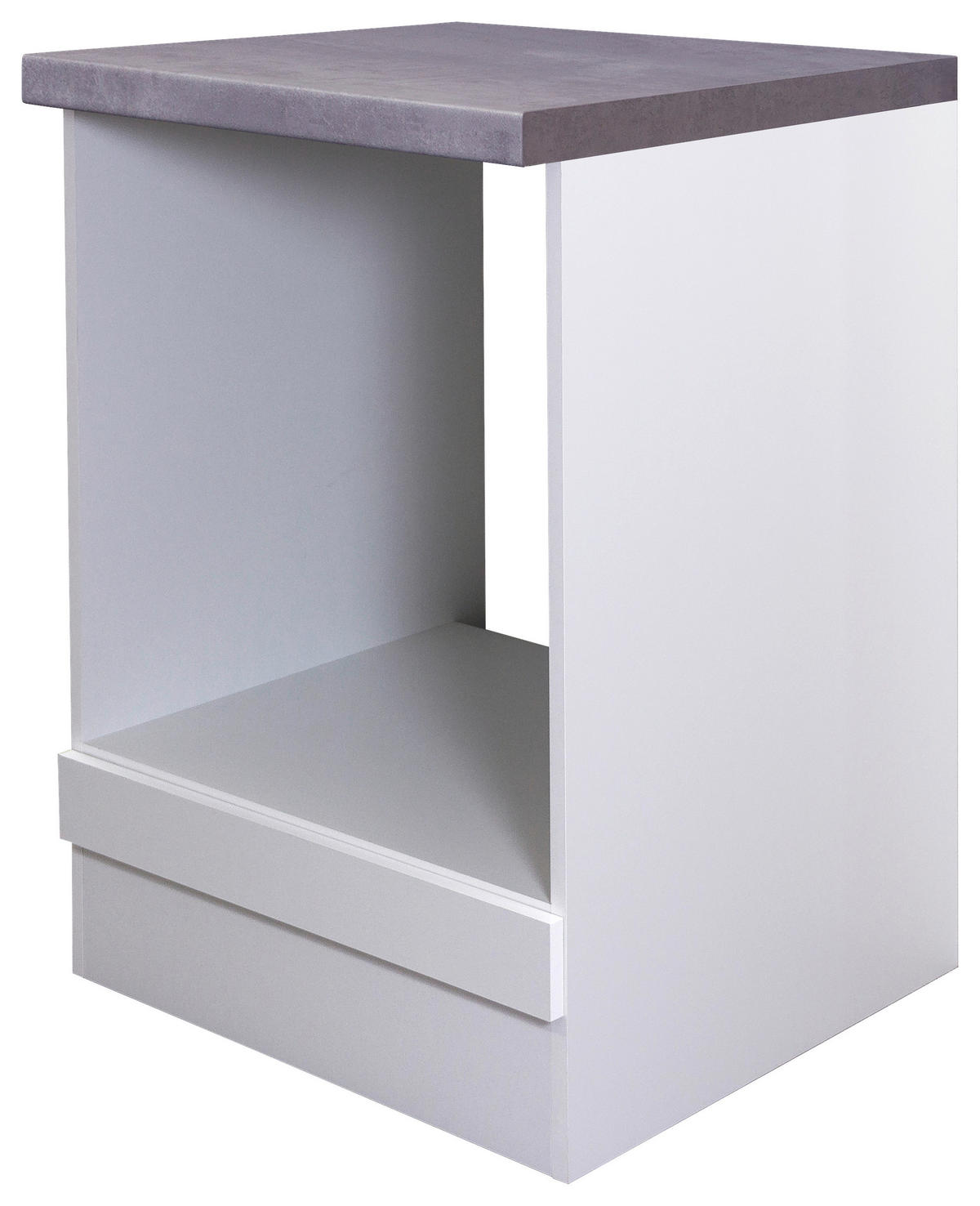 Herdumbauschrank Vita weiß matt B/H/T: ca. 60x85x60 cm Vita - Beton/weiß (60,00/85,00/60,00cm) - Flex-Well