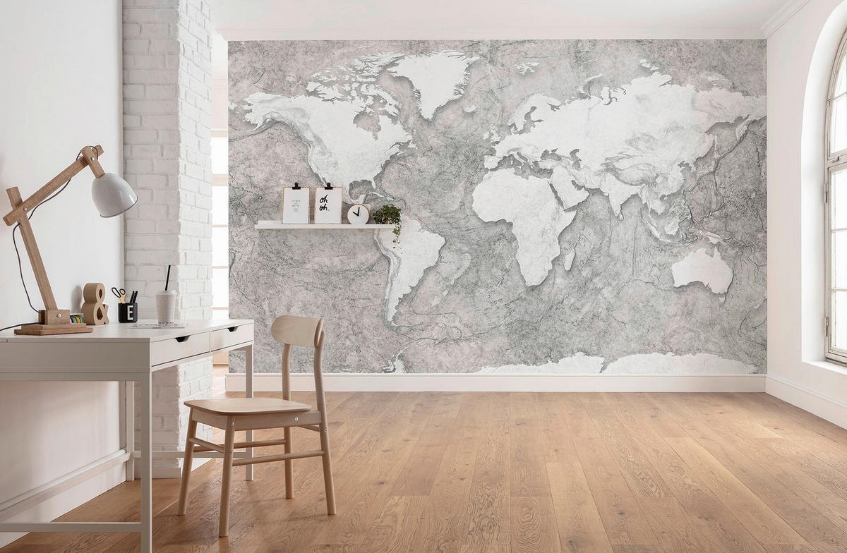 Komar Fototapete World Relief B/L: ca. 350x250 cm World Relief - (350,00/250,00cm) - Komar