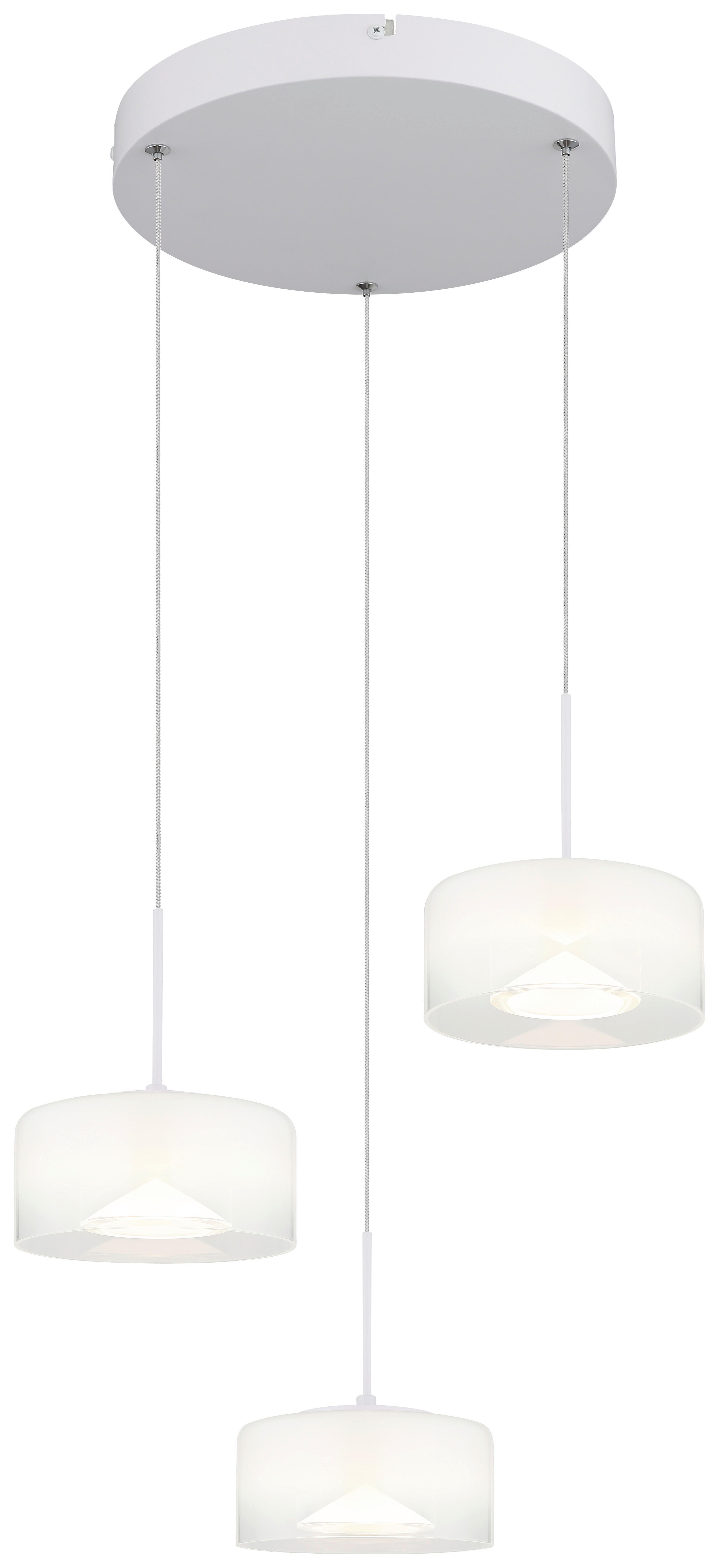 GLOBO Pendelleuchte BELINDA - weiß/Opal (40,00/150,00cm) - GLOBO