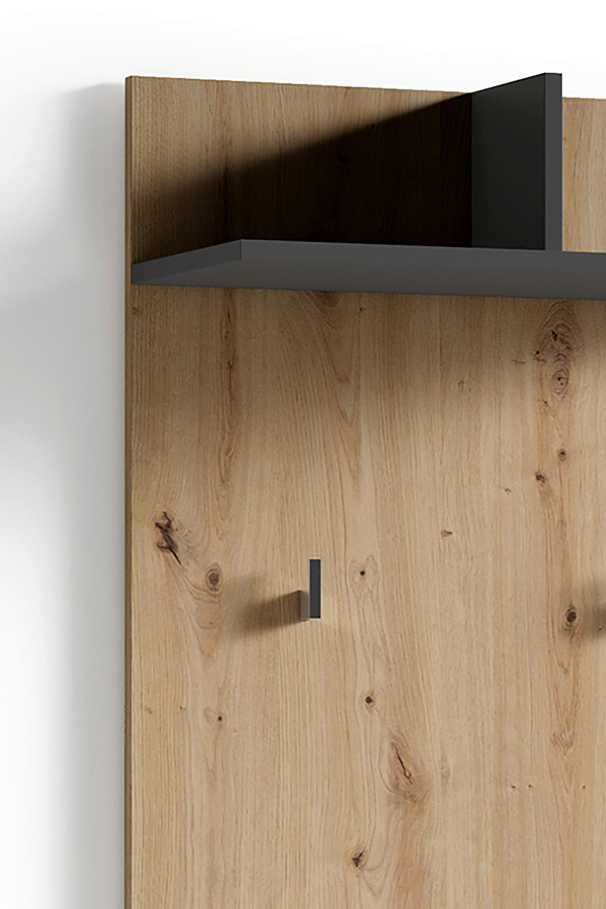 Wandpaneel BEN Eiche Nachbildung anthrazit B/H/T: ca. 60x136x27 cm BEN - Eiche/anthrazit (60,00/136,00/27,00cm) - byLIVING