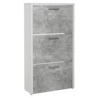 Schuhkipper Fulda Beton Optik weiß B/H/T: ca. 61x115x25 cm Fulda - Beton/weiß (61,00/115,00/25,00cm)