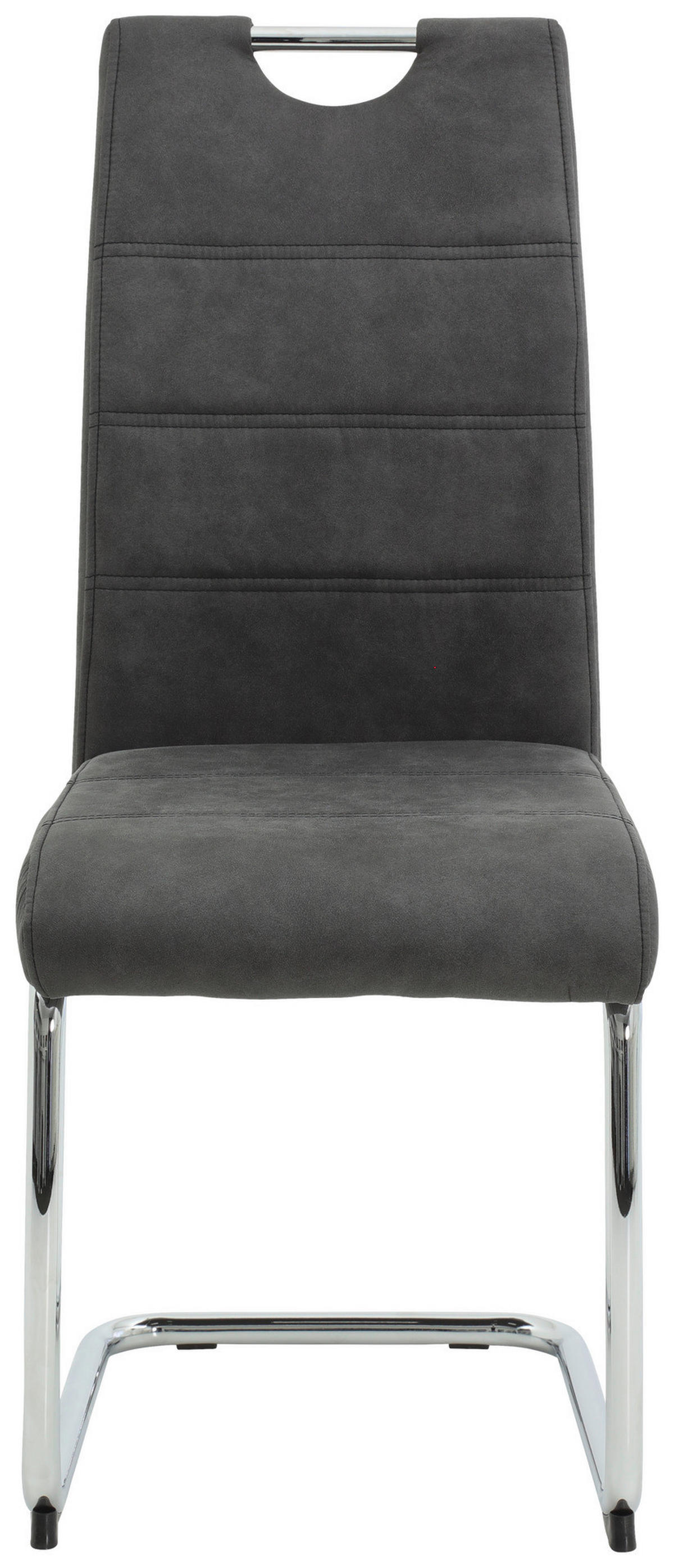 Schwingstuhl Flora anthrazit Vintage Microfaser B/H/T: ca. 43x98x59 cm Flora - Chrom/anthrazit (43,00/98,00/59,00cm)