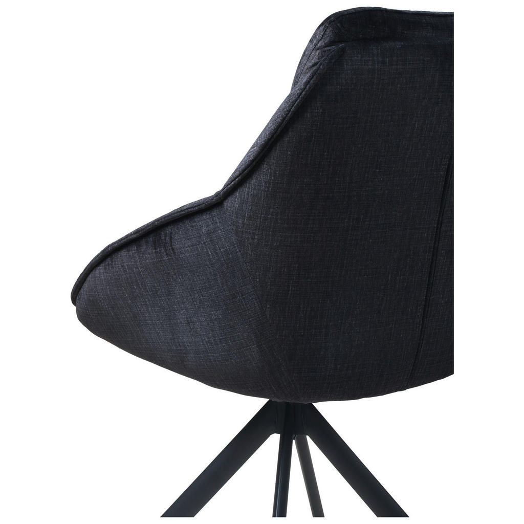 Thumbnail - Drehstuhl Brisbane anthrazit Samt B/H/T: ca. 62x92x59 cm