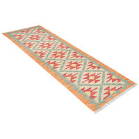 PersaTepp Teppich Kelim Gashgai grün B/H/L: ca. 63x1x201 cm Kelim Gashgai - beige/grün (201,00/63,00/1,00cm) - PersaTepp