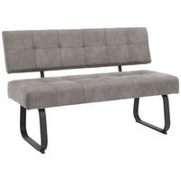 Sitzbank Luise I grau Microfaser B/H/T: ca. 140x90x64 cm Luise I - grau (140,00/90,00/64,00cm) - Hela