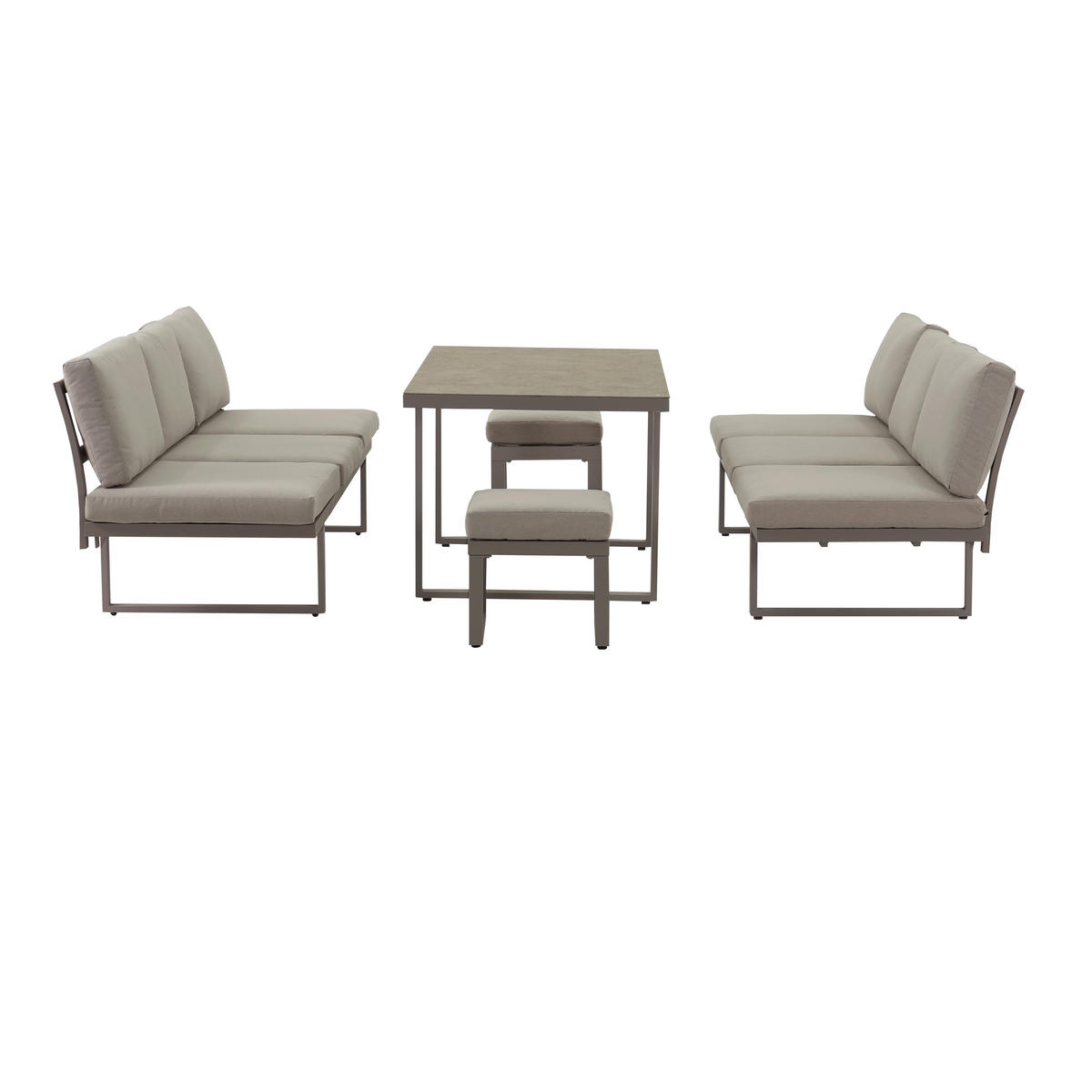 POCOline Gartensitzgruppe Tulum grau Glas Tulum - beige/champagner - POCOline