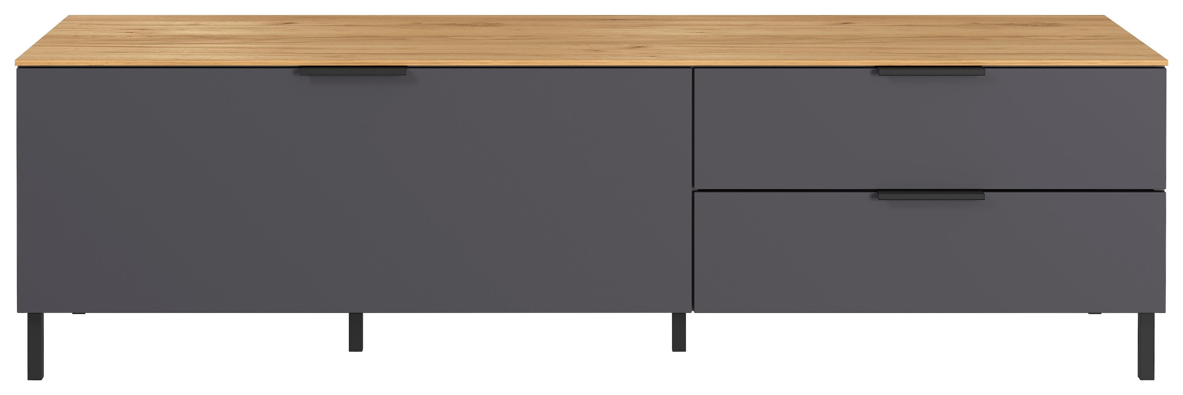 Lowboard Graphit Nachbildung B/H/T: ca. 164x47x47 cm Lowboard 1472 - Graphit (164,00/47,00/47,00cm)