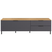 Lowboard Graphit Nachbildung B/H/T: ca. 164x47x47 cm Lowboard 1472 - Graphit (164,00/47,00/47,00cm)