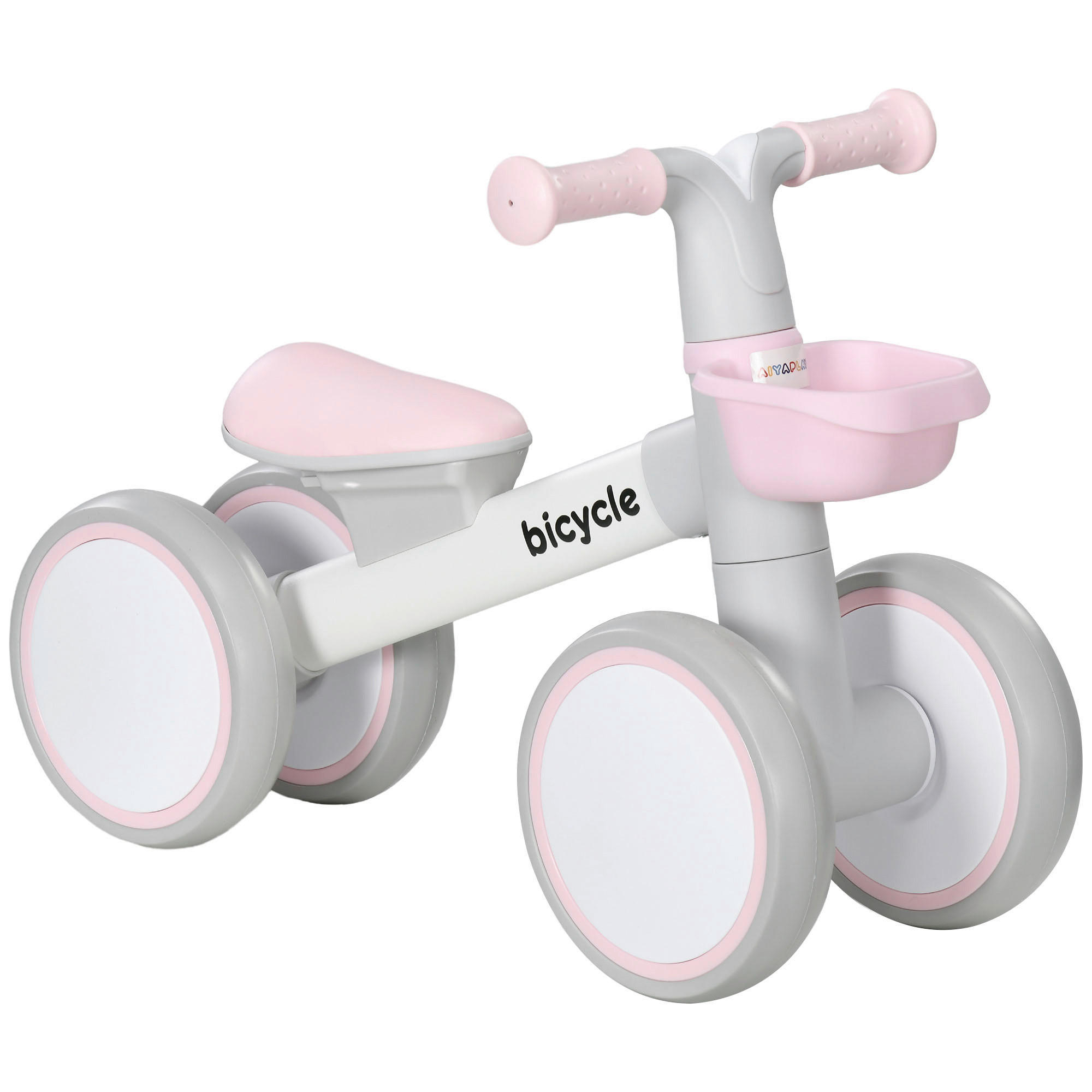 AIYAPLAY Kinderlaufrad weiß B/H/L: ca. 27x39x56 cm Kinderlaufrad - weiß/rosa (56,00/27,00/39,00cm) - AIYAPLAY