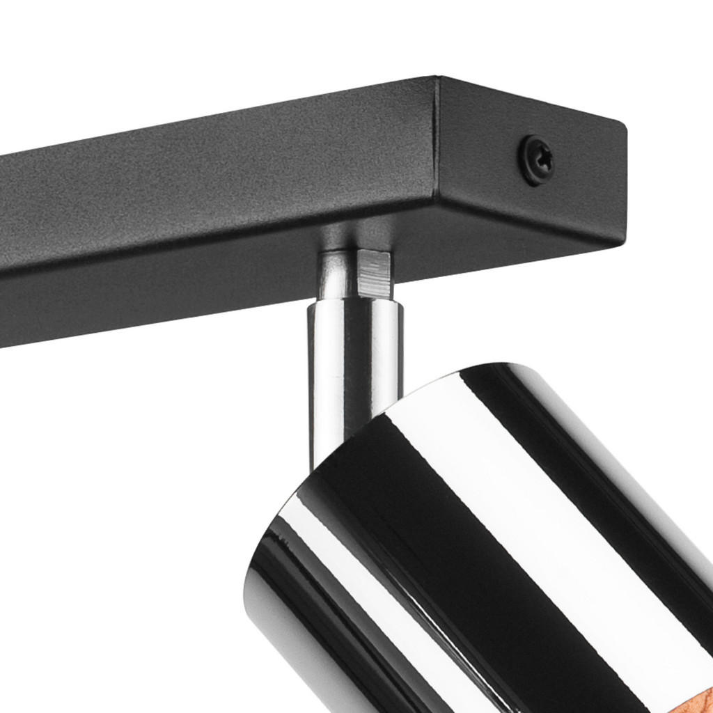 Thumbnail - Lamkur Deckenleuchte Chrom Stahl Glas B/H/L: ca. 8x19x45 cm 3 Brennstellen