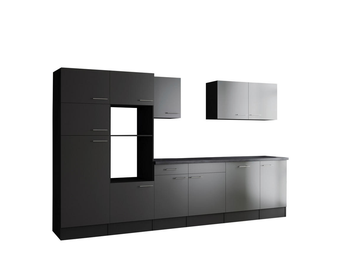 Küchenblock Oliver B/H/T: ca. 340x205x60 cm Oliver - granit/grau (340,00/205,00/60,00cm) - Respekta