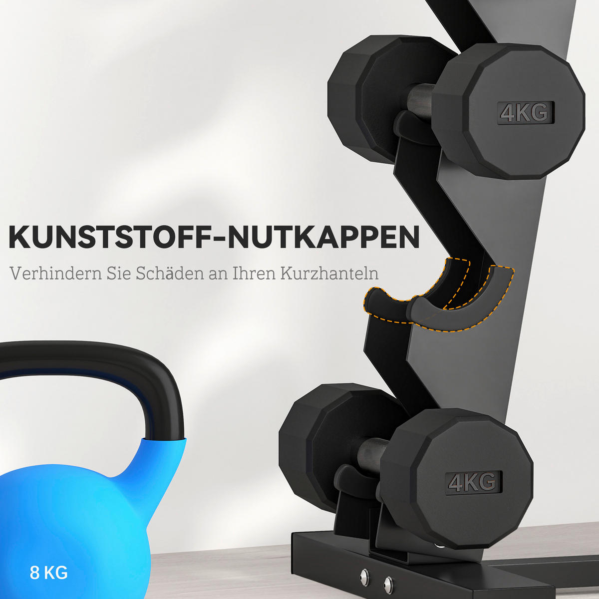 SPORTNOW Hantelständer schwarz Stahl B/H/L: ca. 33x66x35 cm Hantelständer - schwarz (35,00/33,00/66,00cm) - SPORTNOW