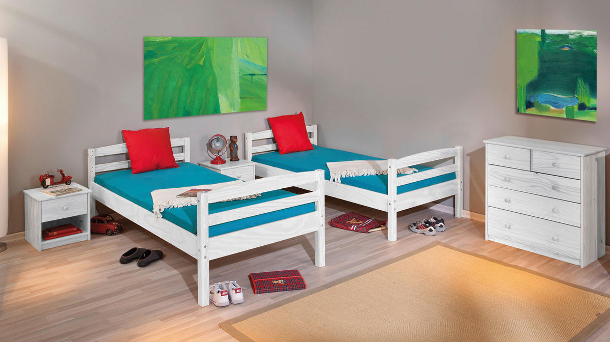 Etagenbett Rick weiß Rick - weiß (200,00/148,00/102,00cm) - Inter Link