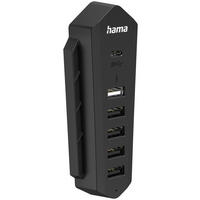 HAMA 6in1 USB-HubPlayStation schwarz PlayStation - schwarz (3,50/9,00/23,00cm) - HAMA