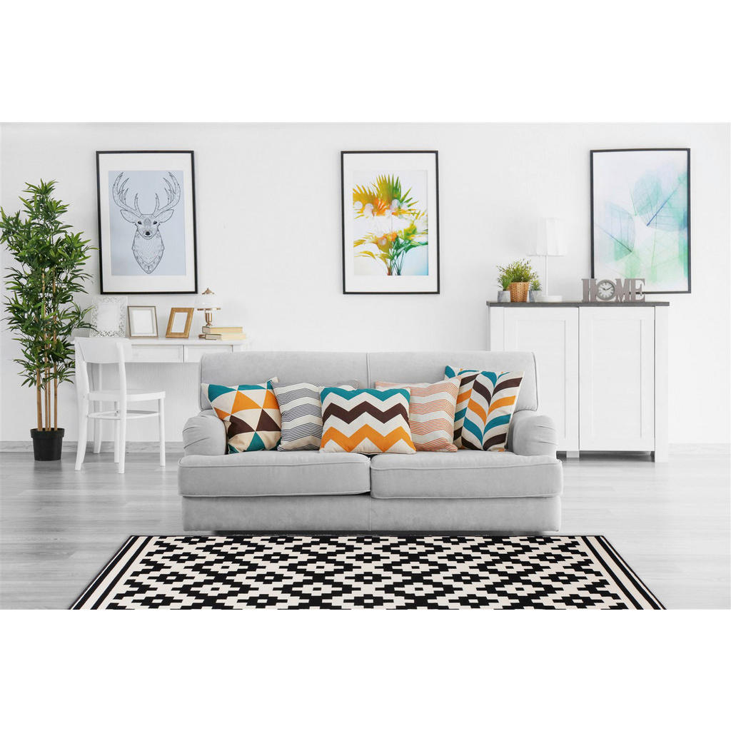 Thumbnail - Kayoom Kurzflorteppich Now! 325 weiß B/L: ca. 80x150 cm