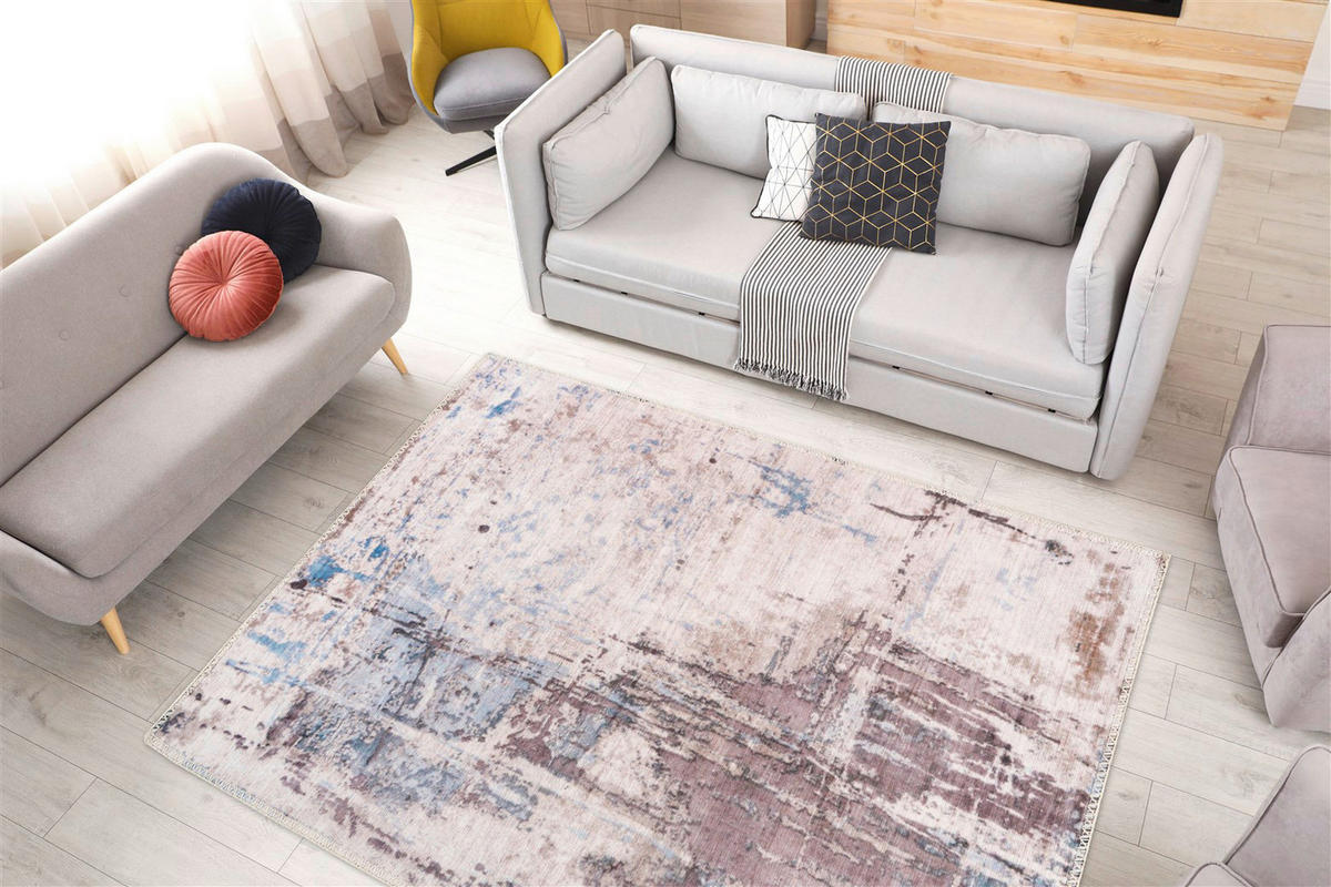 Arte Espina Flachflorteppich Peron 125 taupe B/H/L: ca. 120x0,5x180 cm Peron 125 - taupe/grau (180,00/120,00/0,50cm) - Arte Espina