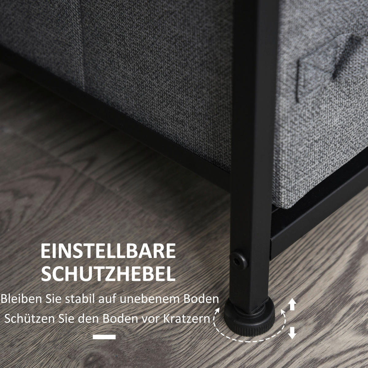 HOMCOM Aufbewahrungsregal dunkelgrau Edelstahl B/H/L: ca. 30x63,5x71 cm Schubladenschrank - dunkelgrau (71,00/30,00/63,50cm) - HOMCOM