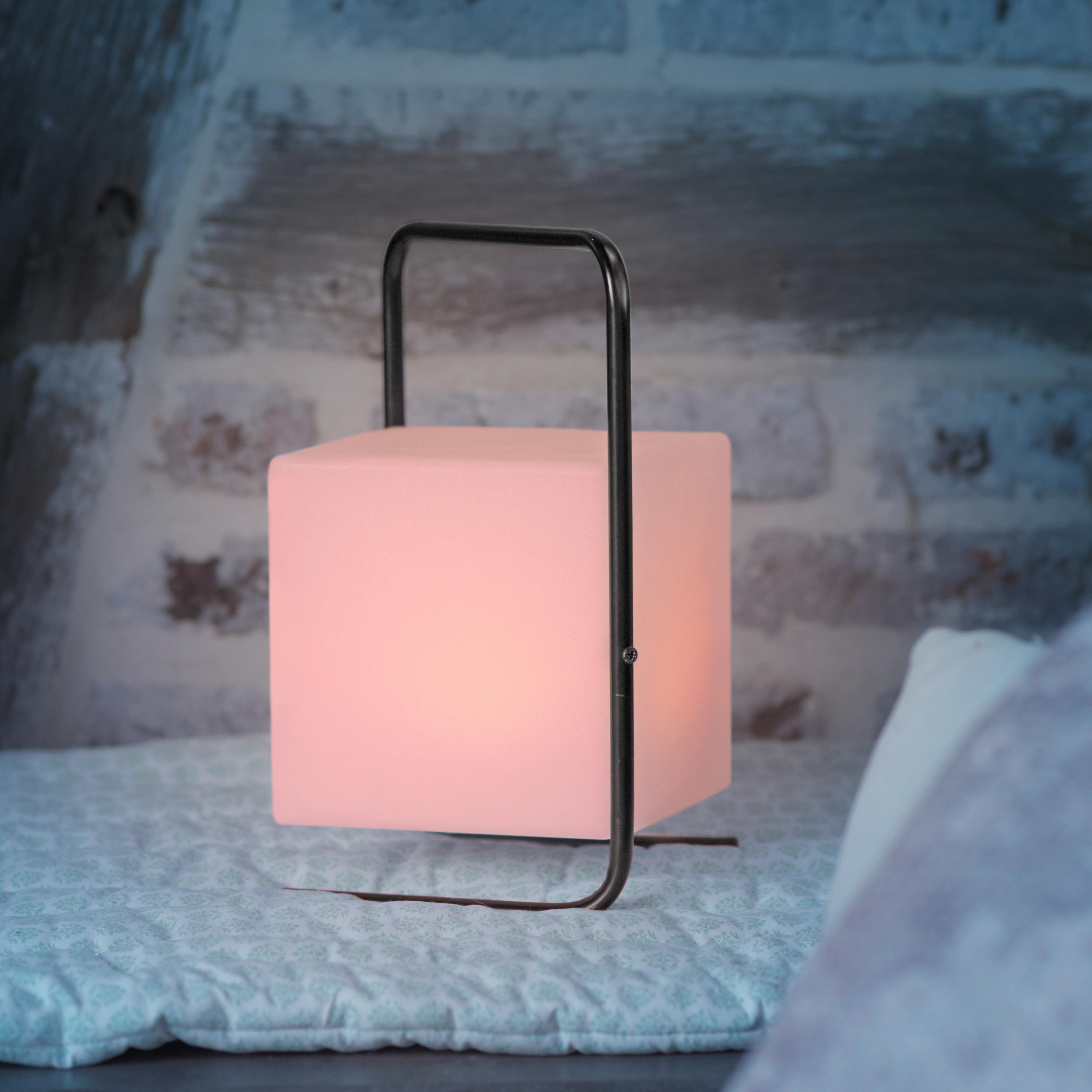 Just Light Mobile LED-Tischleuchte  PN19970-18 KENO - weiß/schwarz (18,00/18,00/29,00cm) - Just Light